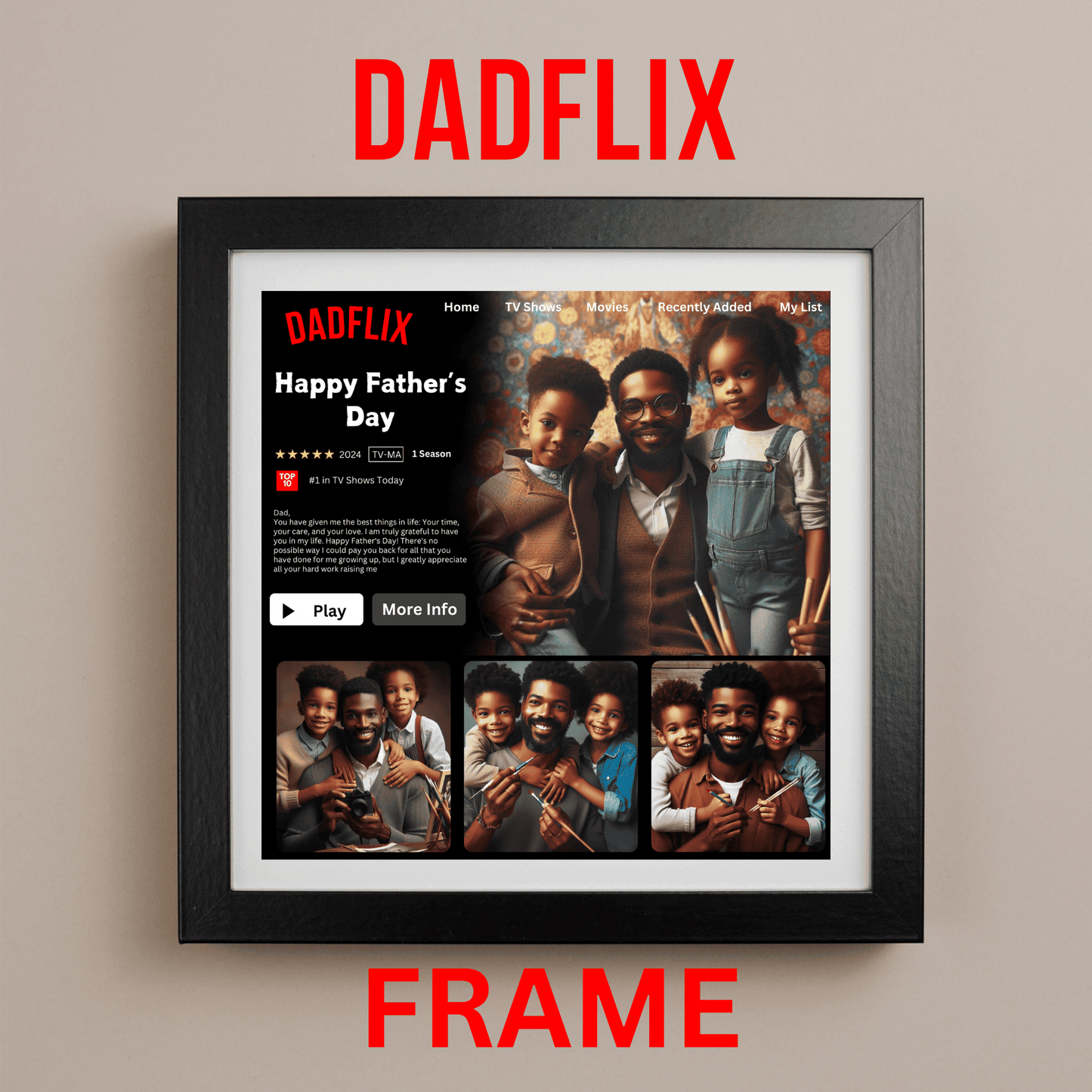 Dad frame EDITABLE TEMPLATE CANVA