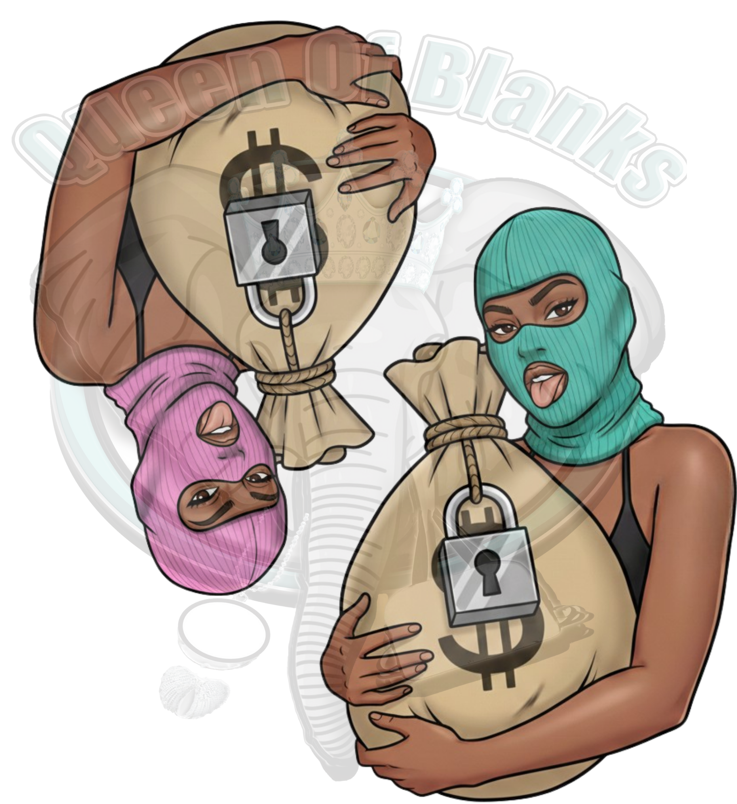 UVDTF PRINT MASKED GIRL