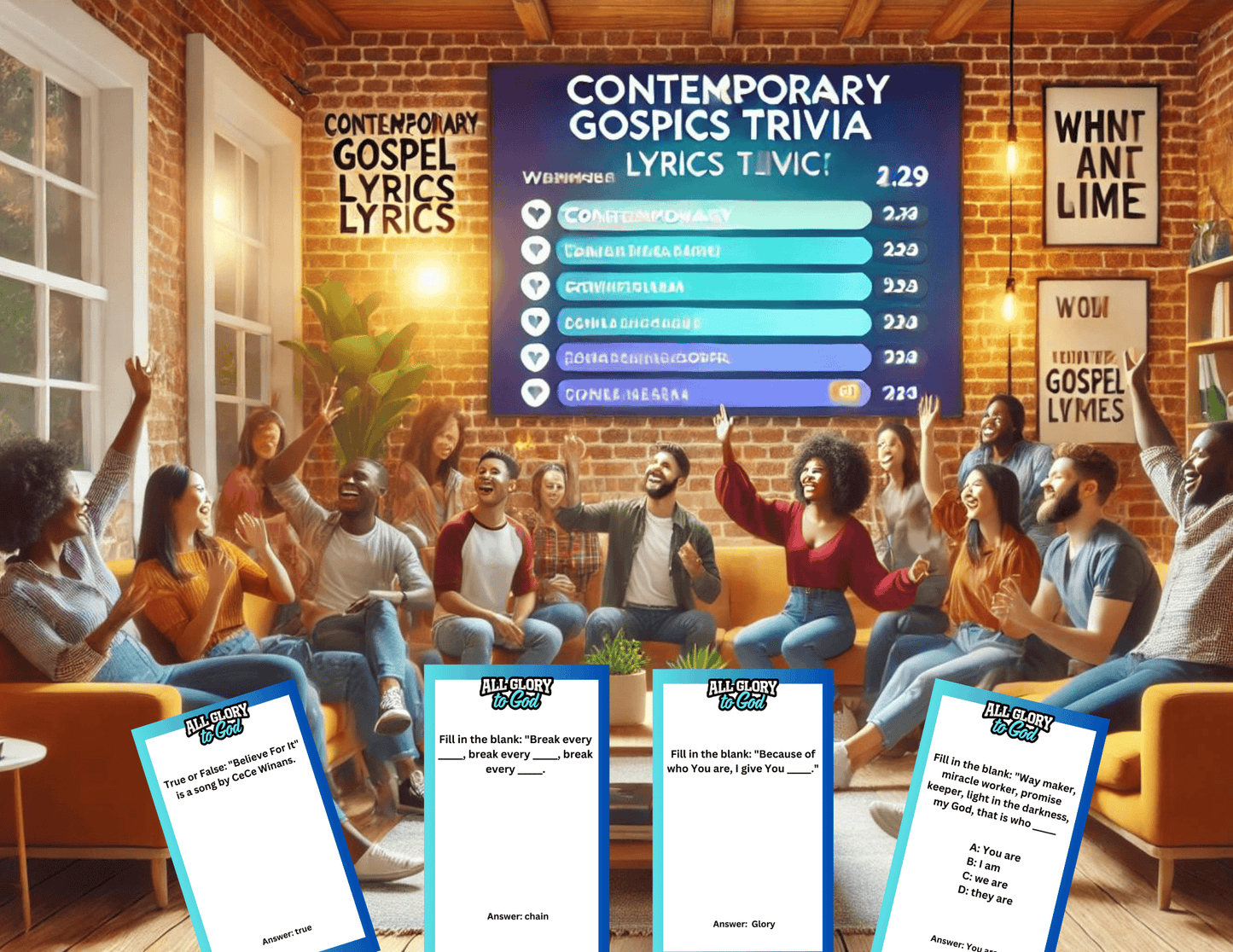 Contemporary gospel trivia digital Game