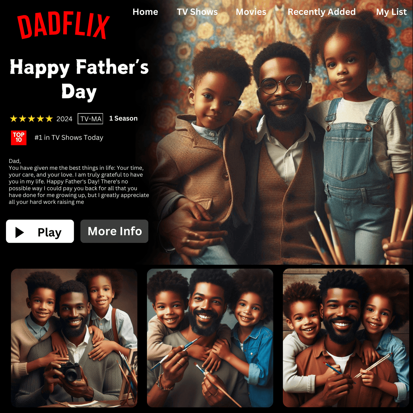 Dad frame EDITABLE TEMPLATE CANVA