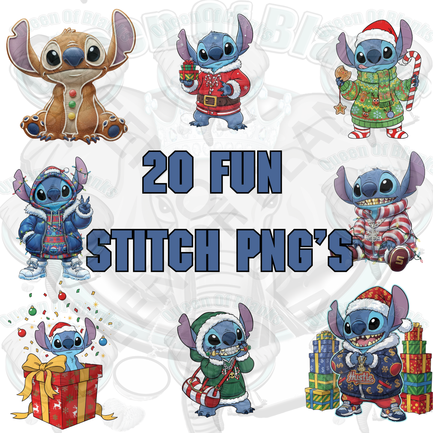 Blue Alien PNG BUNDLE