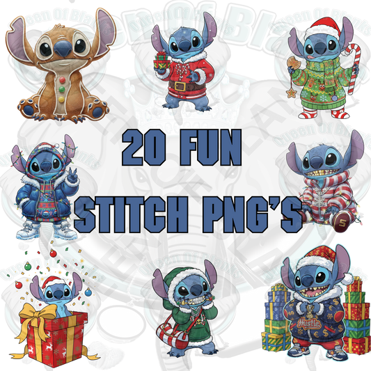 Blue Alien PNG BUNDLE