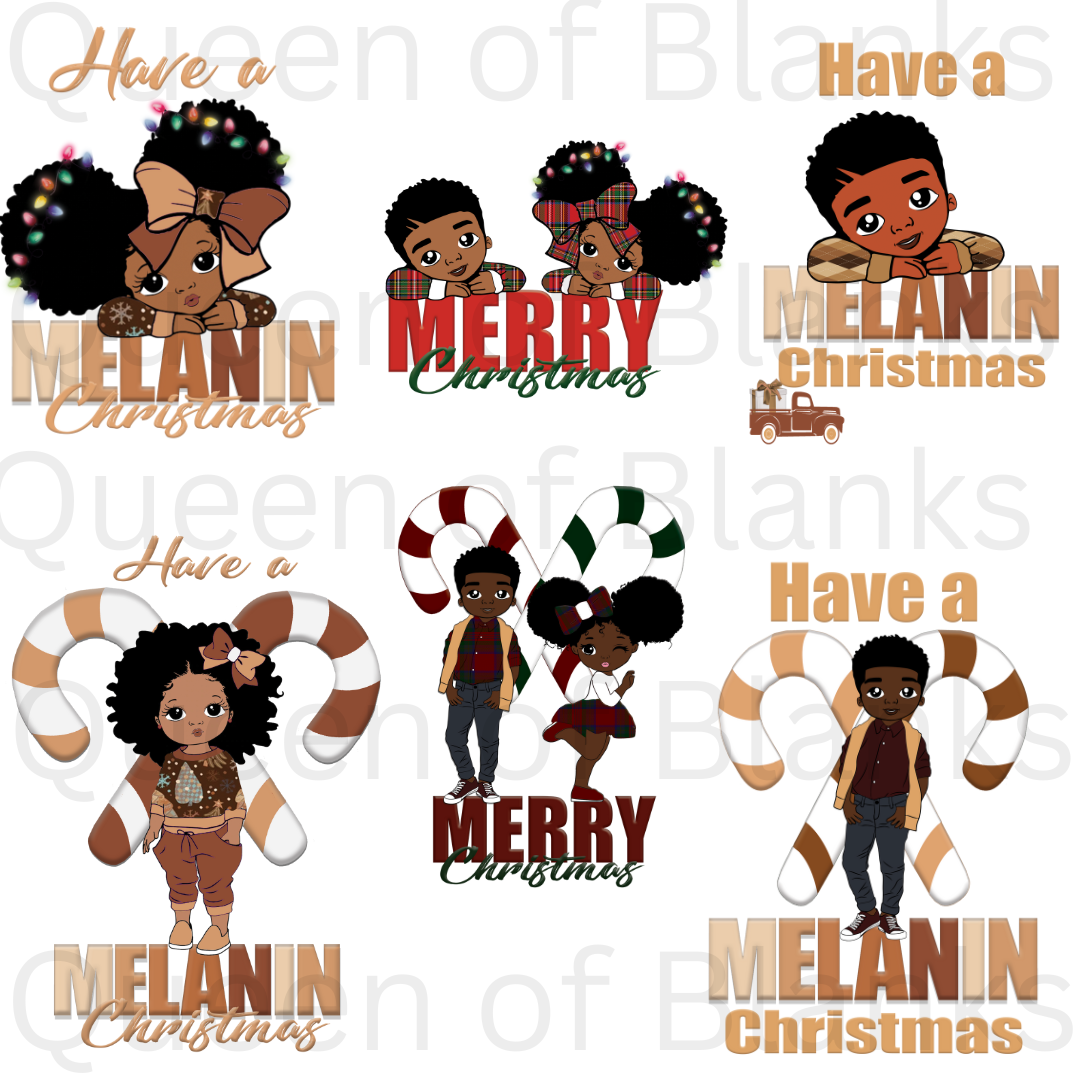 Melanin Christmas PNG Files